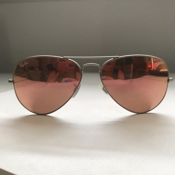 Ray-Ban pink mirrored aviators main image 6